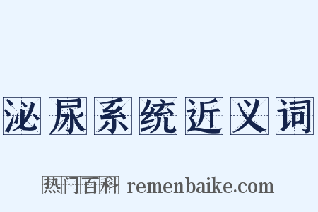 泌尿系统近义词是什么意思的图片